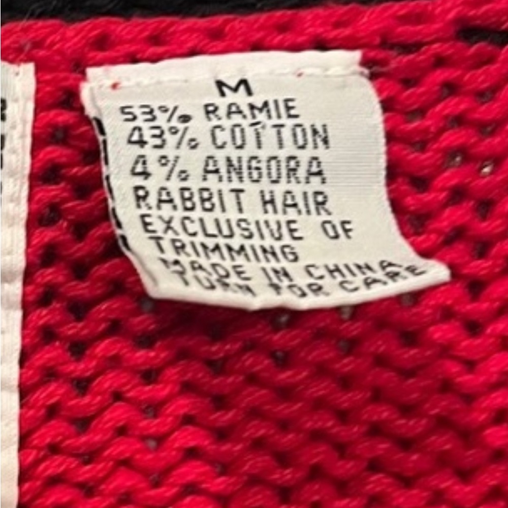 Vintage Red and Black Dalmatian Women's cardigan Sweater. Absolutely adorable! - Picture 4 of 13